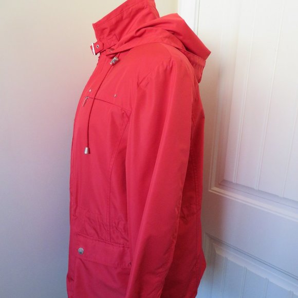 Misty Harbor RED Rain Jacket with Hood Lined Size 14 (K7) - Picture 3 of 9